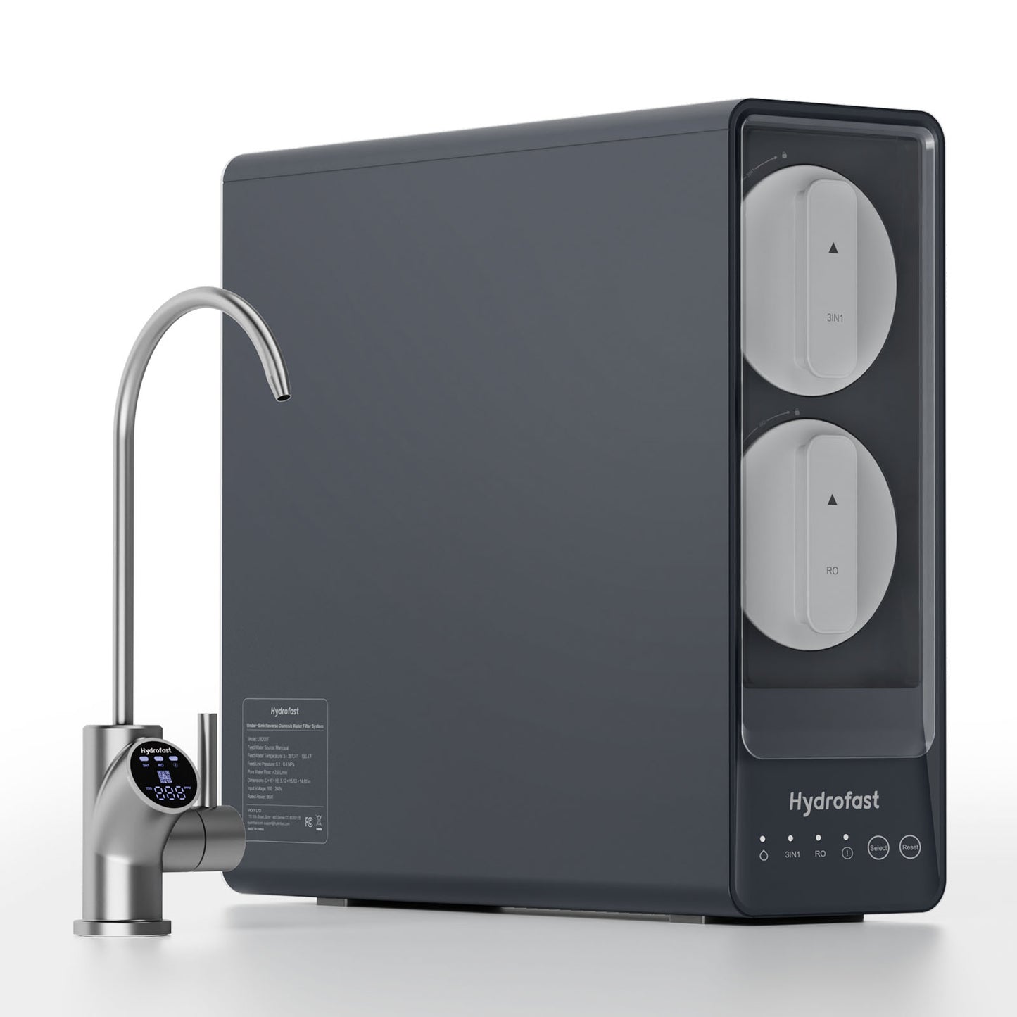 Hydrofast UB200D Under-Sink RO Filter – 9-Stage Tank-Free Water Filter