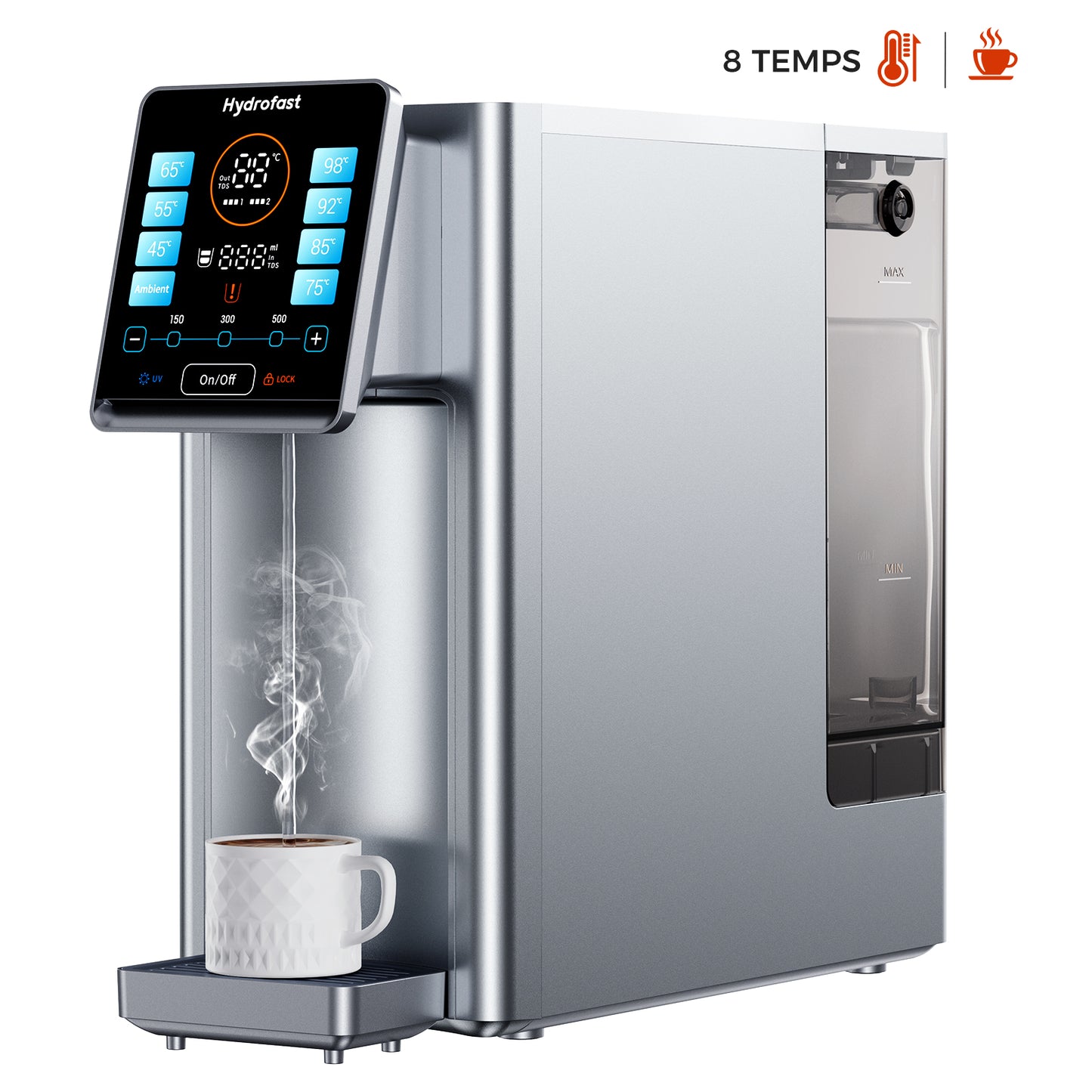 Hydrofast W100 Water Filter - 8 Temp Settings & 6-Stage Filtration