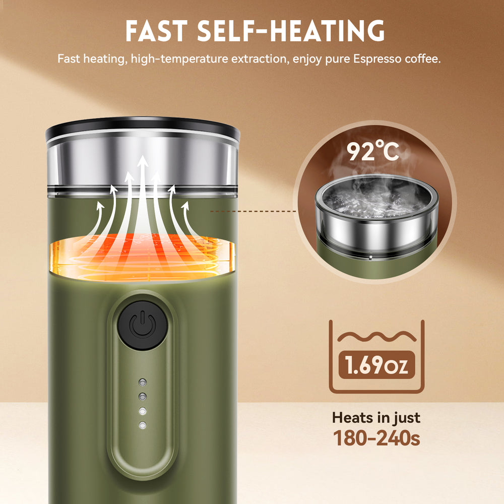 Hydrofast PO-100 Portable Espresso Machine | 15 Bar & 7800mAh