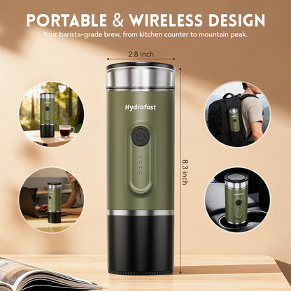 Hydrofast PO-100 Portable Espresso Maker | 20-Bar · 9600mAh